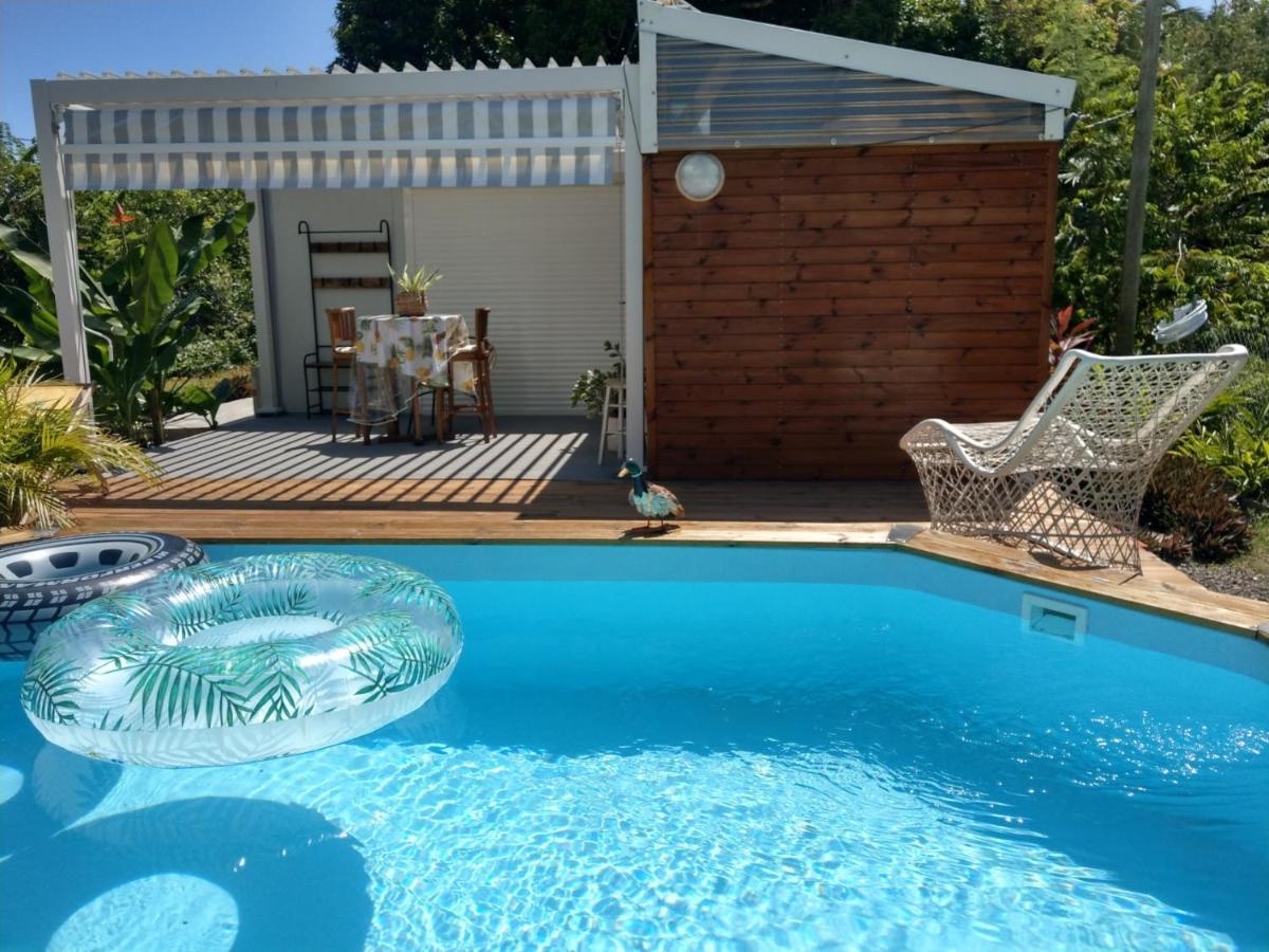S'Cale Tropikal - Gite Cosy Avec Piscine Privee Petit-Canal エクステリア 写真