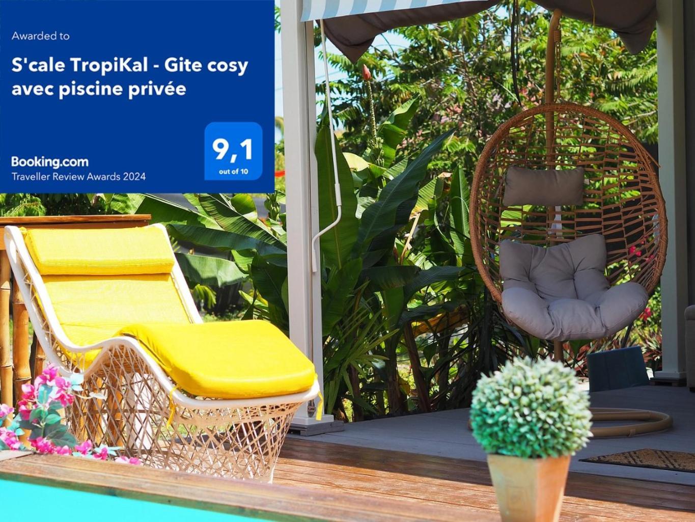 S'Cale Tropikal - Gite Cosy Avec Piscine Privee Petit-Canal エクステリア 写真
